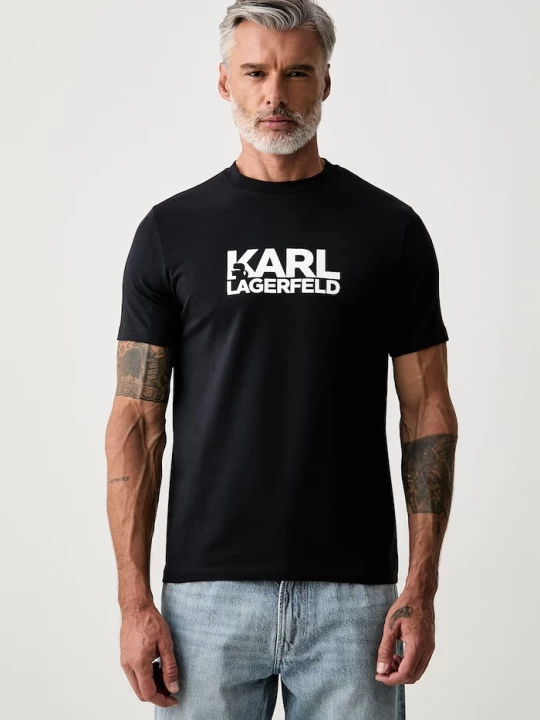 Obrázek produktu Karl Lagerfeld tričko pánské bavlněné elastanem námořnická modř
