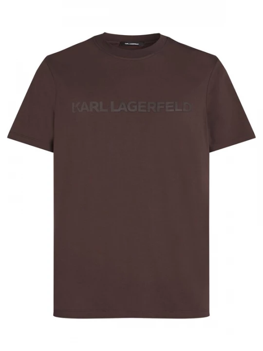 Obrázek produktu Karl Lagerfeld Tričko tmavě hnědá / šedá / bílá