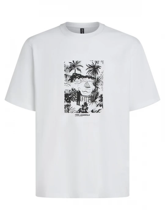 Obrázek produktu Karl Lagerfeld Tričko 'Villa la Vigie' šedá / černá / bílá