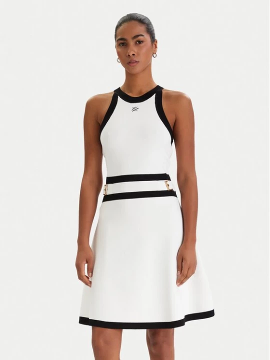 Obrázek produktu KARL LAGERFELD Úpletové šaty B1W13004 Bílá Regular Fit