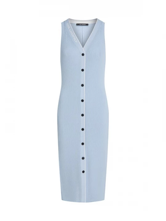 Obrázek produktu Karl Lagerfeld Úpletové šaty světlemodrá / bílá