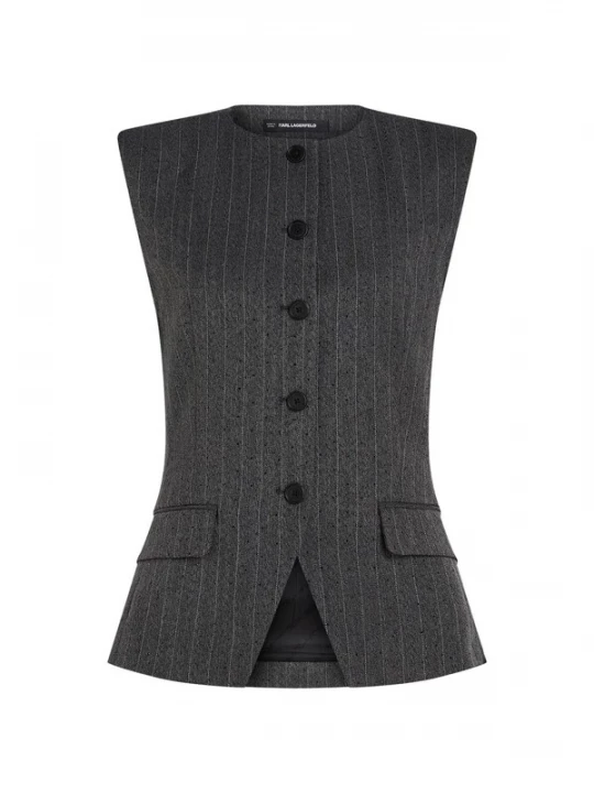 Obrázek produktu Karl Lagerfeld Vesta k obleku šedá / bílá
