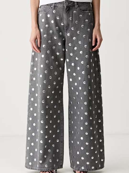 Obrázek produktu Karl Lagerfeld wide leg džíny dámské šedá