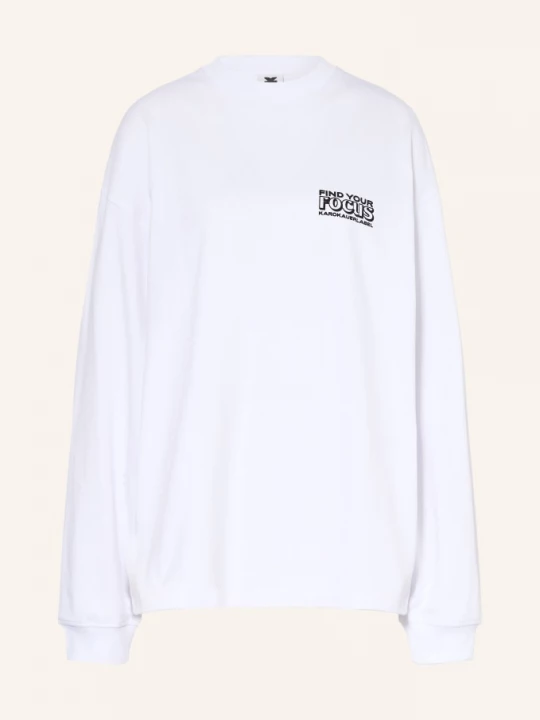 Obrázek produktu Karo Kauer Oversized Tričko S Dlouhým Rukávem bílá / černá