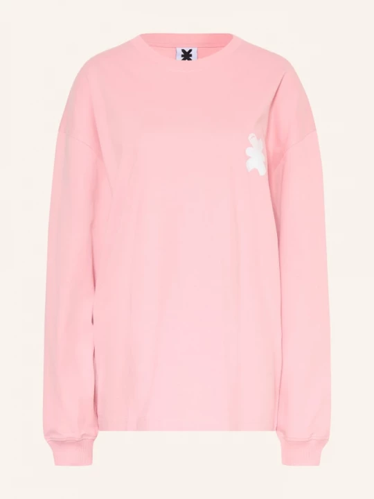 Obrázek produktu Karo Kauer Oversized Tričko S Dlouhým Rukávem růžová / bílá