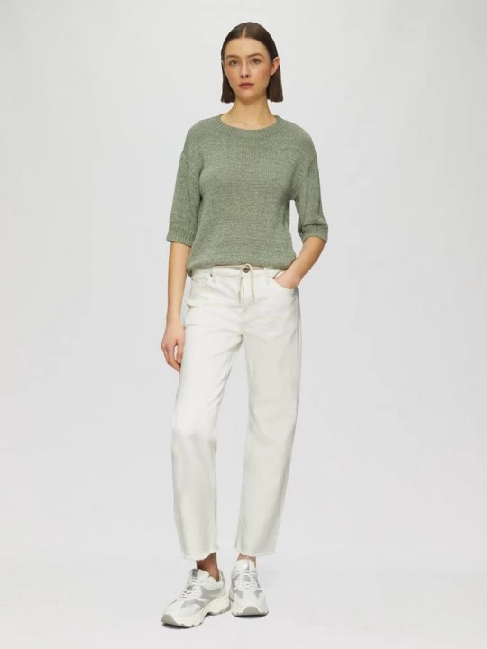 Obrázek produktu Karolin cropped jeans / regular fit / mid rise / straight leg / ties s.Oliver krémová