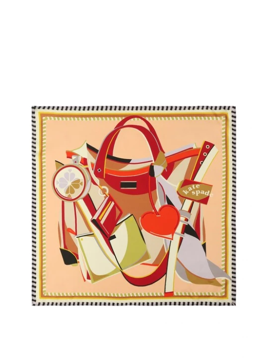 Obrázek produktu Kate Spade Šátek béžová / světle žlutá / světle šedá / červená