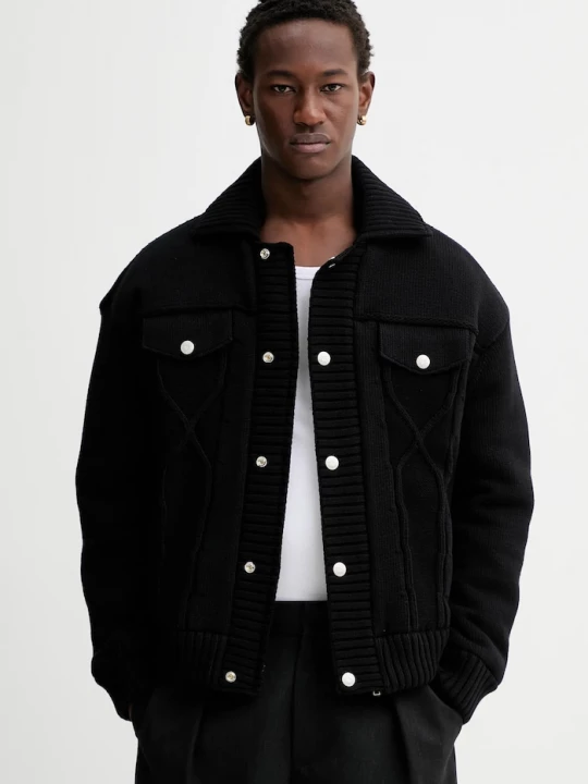 Obrázek produktu Kenzo Bunda Kenzo Knitted Down Jacket černá