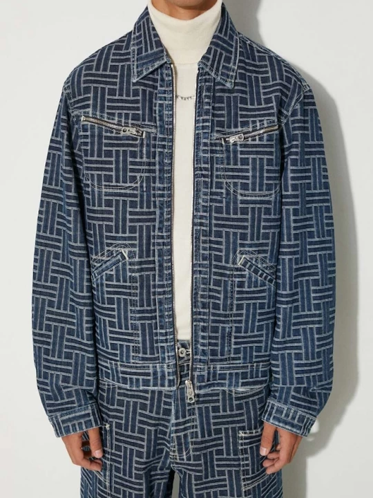 Obrázek produktu Kenzo Džínová bunda Kenzo Trucker Denim Jacket Weave námořnická modř