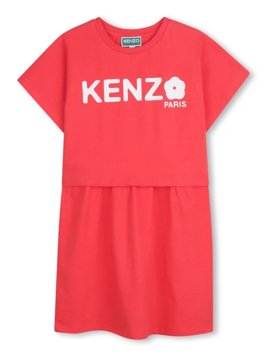 Obrázek produktu Kenzo Kids Dětské bavlněné šaty Kenzo Kids červená