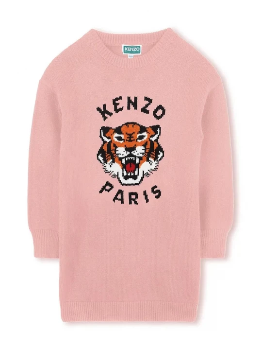 Obrázek produktu Kenzo Kids Dětské šaty s příměsí vlny Kenzo Kids růžová