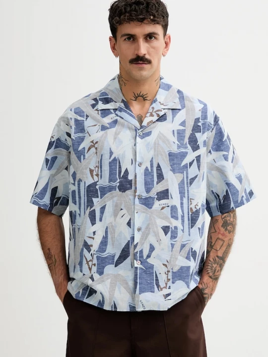 Obrázek produktu Kenzo Košile s příměsí lnu Kenzo modrá