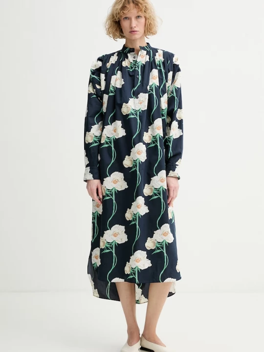 Obrázek produktu Kenzo šaty oversize příměsí hedvábí námořnická modř