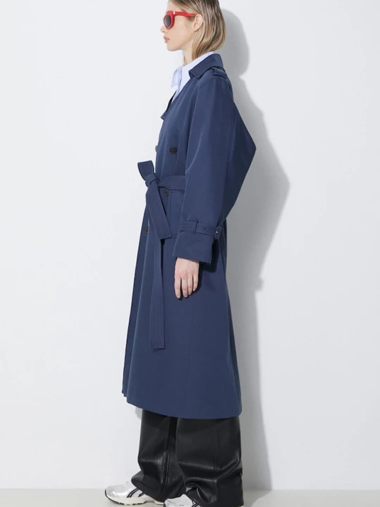 Obrázek produktu Kenzo Trench kabát Kenzo Solid Elongated Kimono Trench námořnická modř
