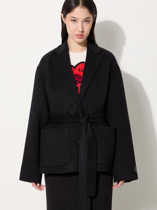 Obrázek produktu Kenzo Vlněná bunda Kenzo Double Face Workwear Jacket černá