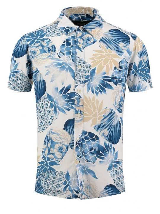 Obrázek produktu Key Largo Košile 'KLPineapple' béžová / marine modrá