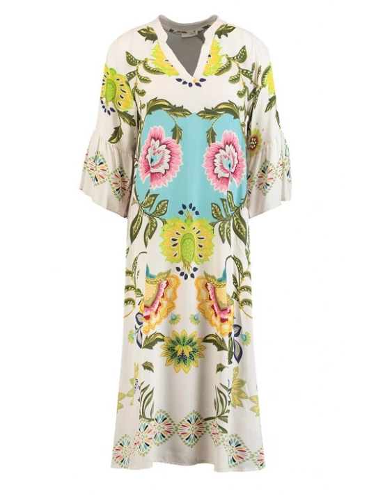 Obrázek produktu Key Largo Šaty 'Boho' světlemodrá / zelená / růžová / přírodní bílá