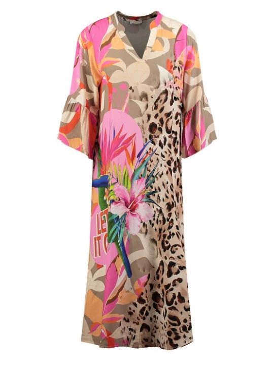 Obrázek produktu Key Largo Šaty 'Paradise' béžová / hnědá / pink / růžová