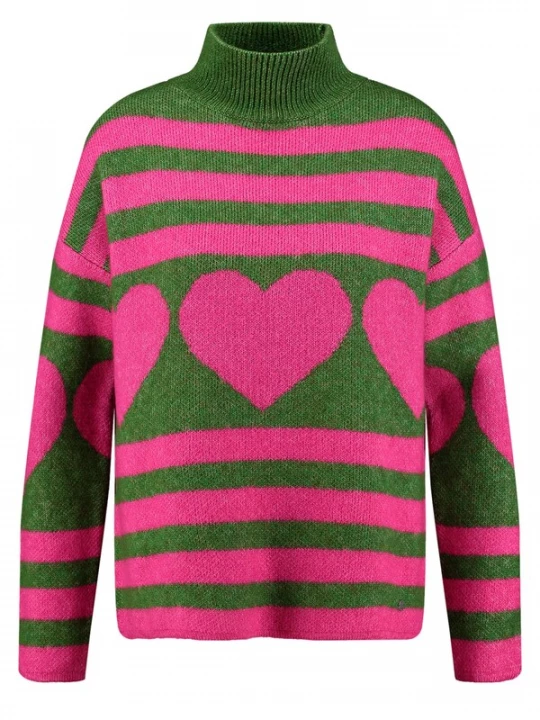 Obrázek produktu Key Largo Svetr 'DEAR' zelená / pink