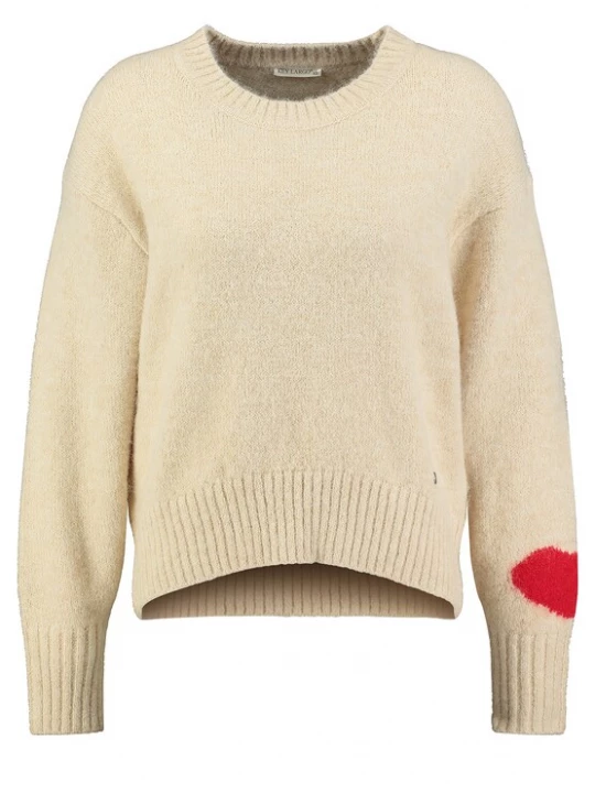 Obrázek produktu Key Largo Svetr 'Fluffy' béžová / červená