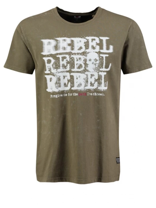 Obrázek produktu Key Largo Tričko 'KLRebel' khaki / bílá