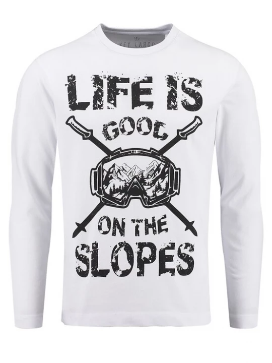 Obrázek produktu Key Largo Tričko 'Slopes' černá / bílá