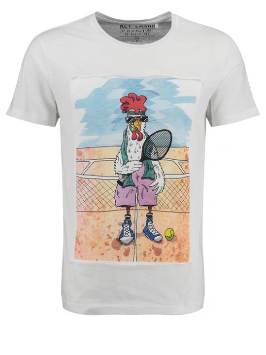 Obrázek produktu Key Largo Tričko 'Tennis Chicken' světlemodrá / světle červená / černá / bílá