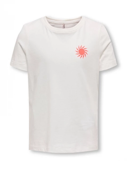 Obrázek produktu Kids ONLY T-Shirt Happy Life 15340140 Bílá Regular Fit