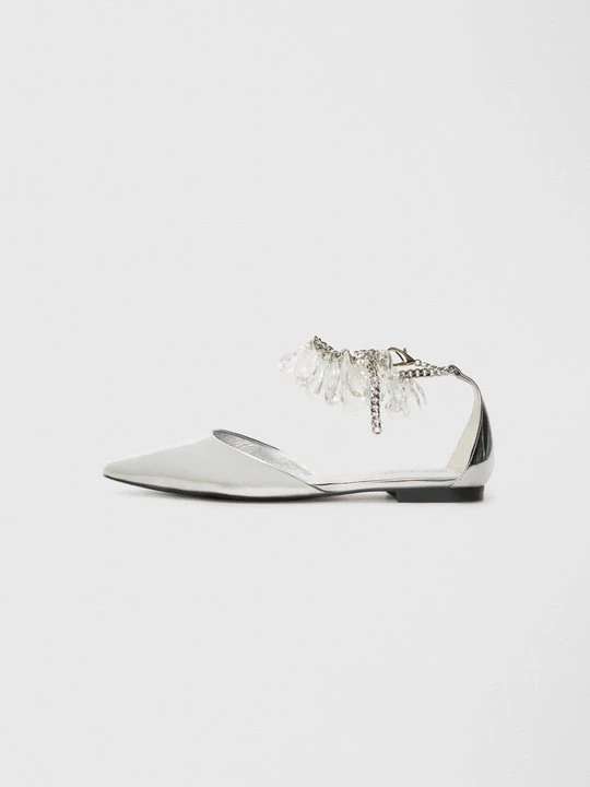 Obrázek produktu Klasické baleríny Jeffrey Campbell stříbrná barva