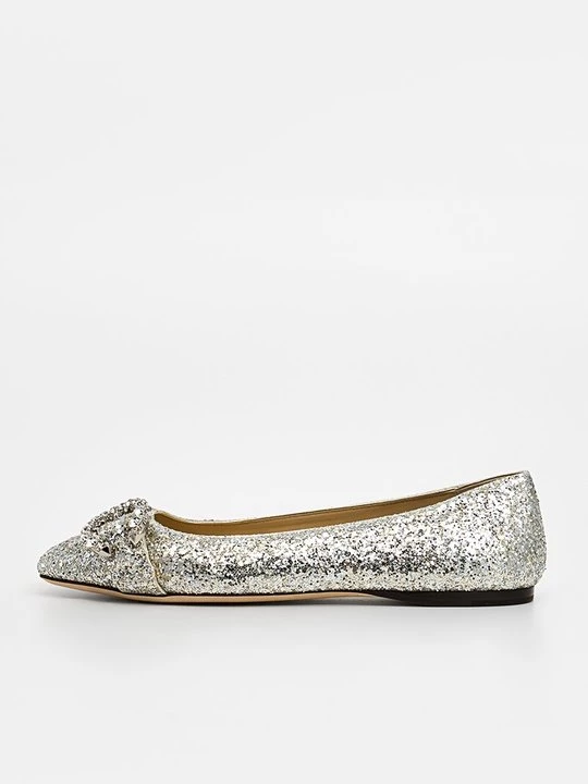 Obrázek produktu Klasické baleríny Jimmy Choo stříbrná barva