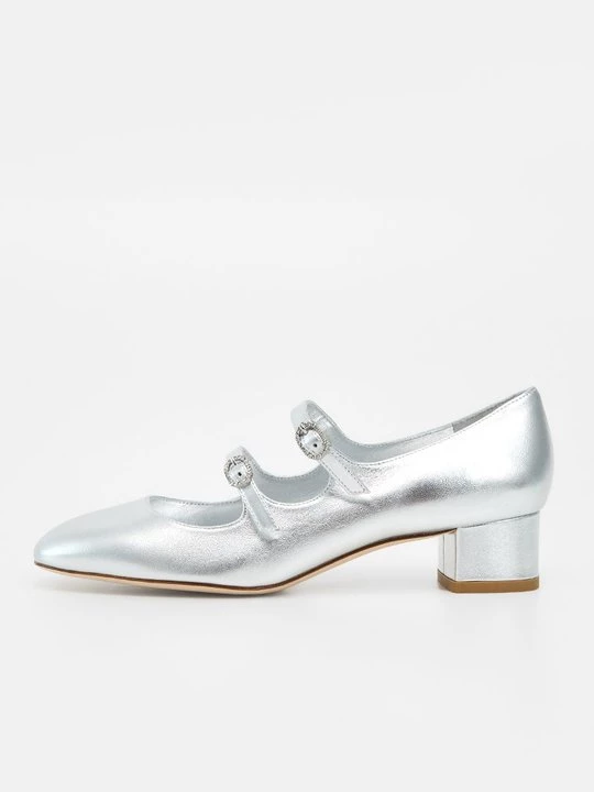 Obrázek produktu Klasické lodičky Stuart Weitzman stříbrná barva