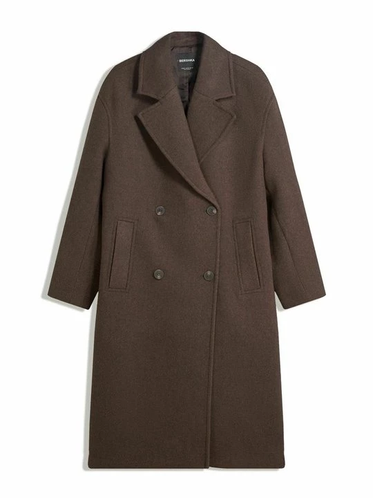 Obrázek produktu Klasický kabát Bershka hnědá