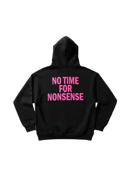 Obrázek produktu Kleidermafia Mikina 'Oversize “No Time for Nonsense” Hoodie - Black' černá