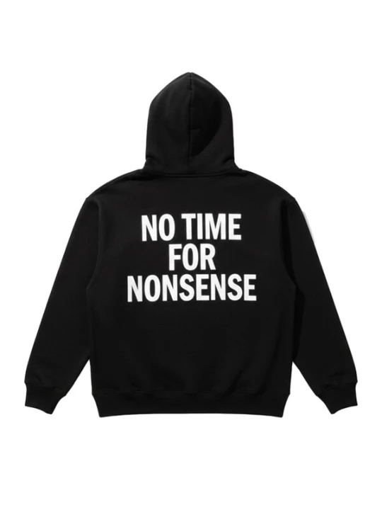 Obrázek produktu Kleidermafia Svetr 'Oversize “No Time for Nonsense” Hoodie - Black and White' černá