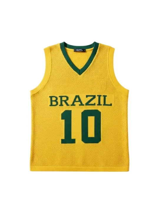 Obrázek produktu Kleidermafia Tričko 'Oversize Brazil Knit Tanktop - Yellow' žlutá