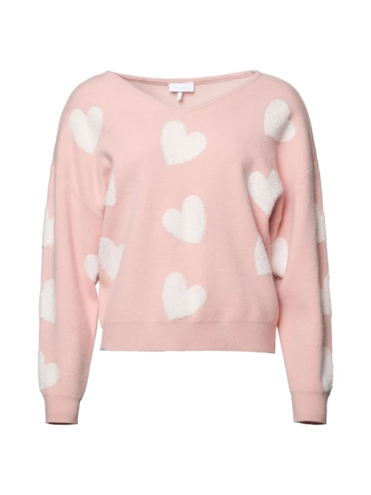 Obrázek produktu Kleinigkeit Svetr 'Lovely Wollma' růže / bílá