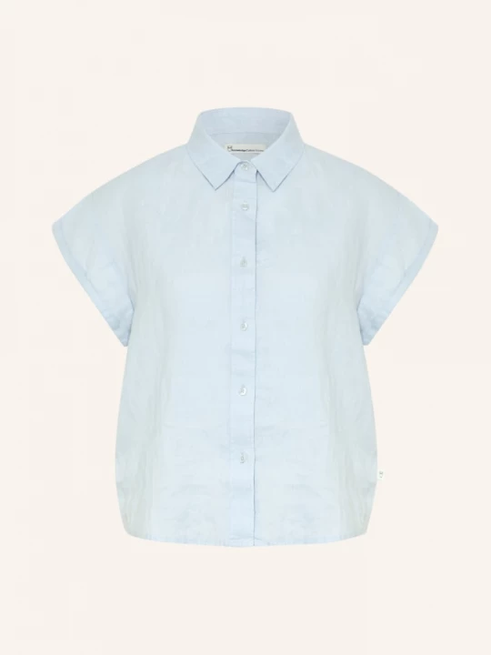 Obrázek produktu Knowledgecotton Apparel Lněná Košilová Halenka Aster tmavě modrá