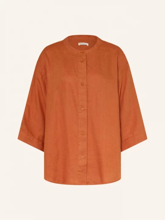 Obrázek produktu Knowledgecotton Apparel Lněná Blůza S 3/4 Rukávy tmavě oranžová