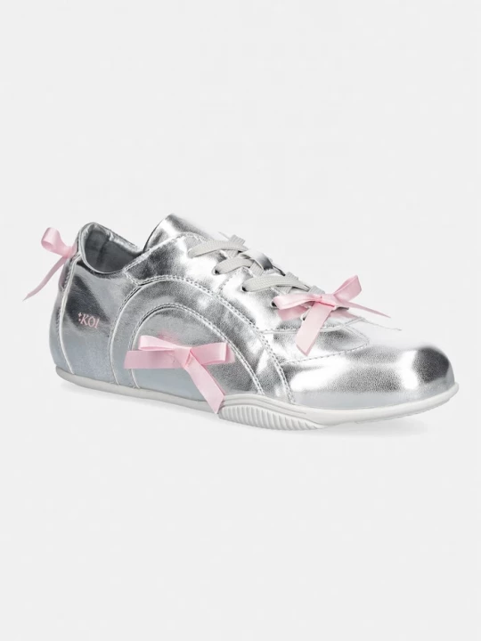 Obrázek produktu Koi Footwear Bambalina Cat Lace up Bow Pumps sneakers boty dámské stříbrná