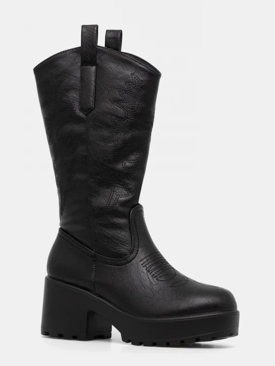 Obrázek produktu Koi Footwear Kozačky Koi Footwear Wintu Long Chunky Western Boots černá