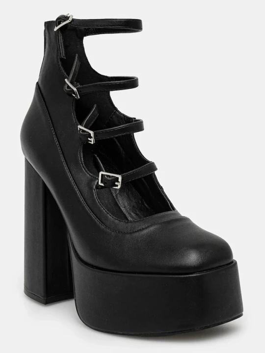 Obrázek produktu Koi Footwear Lodičky GURREN BLACK STRAPPY PLATFORM HEELS