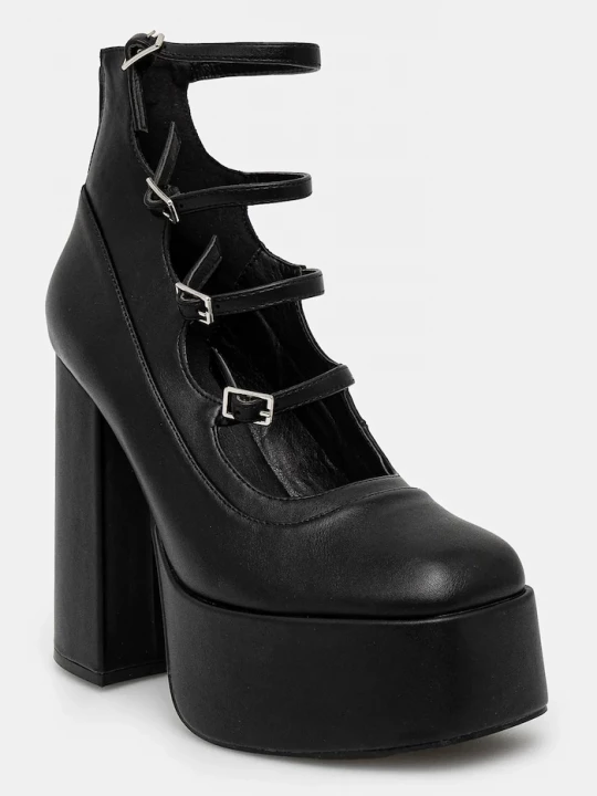 Obrázek produktu Koi Footwear Lodičky Koi Footwear GURREN BLACK STRAPPY PLATFORM HEELS