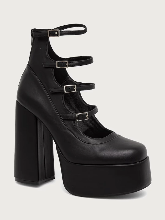 Obrázek produktu Koi Footwear lodičky na sloupku Gurren Strappy Platform černá