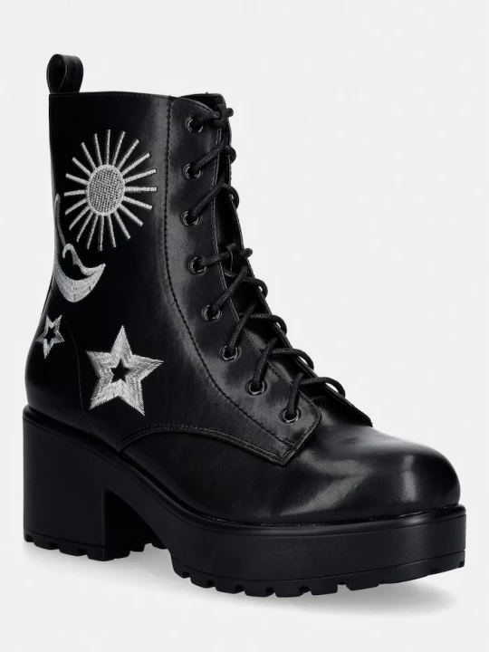 Obrázek produktu Koi Footwear Nízké kozačky Koi Footwear Astro Silver Star Moon Chunky Boots černá