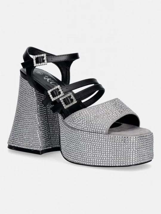 Obrázek produktu Koi Footwear sandály na sloupku Felicity Crystal Strappy Heels stříbrná