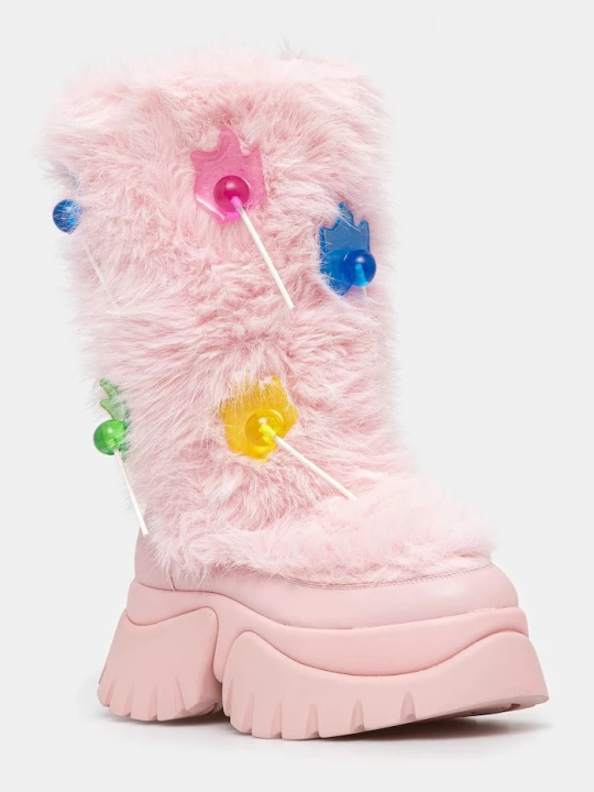 Obrázek produktu Koi Footwear Sněhule Koi Footwear Hairly Lollipop růžová