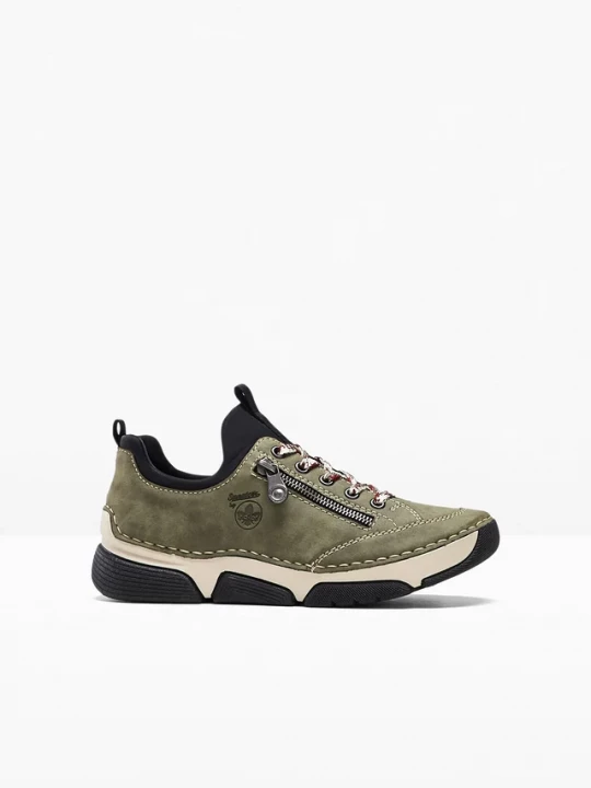 Obrázek produktu Komfortowe sneakersy marki Rieker z wyściełaną wkładką BonPrix zielony