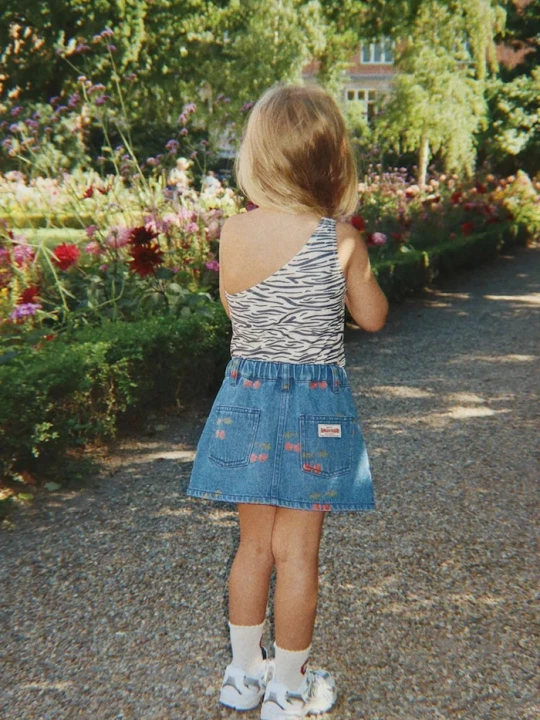 Obrázek produktu Konges Sløjd áčková sukně džínová MAGOT PRINTED SKIRT GOTS námořnická modř