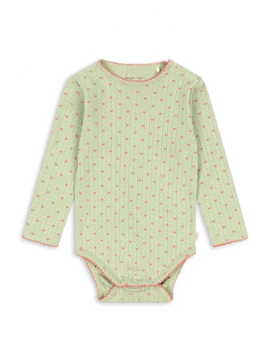 Obrázek produktu Konges Sløjd body dětské bavlněné MINNIE BODY GOTS zelená