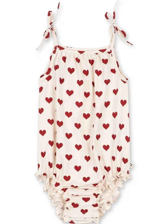 Obrázek produktu Konges Sløjd body dětské bavlněné s elastanem BASIC STRAP BODY GOTS růžová